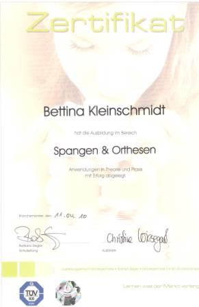 Spangen und Orthesen